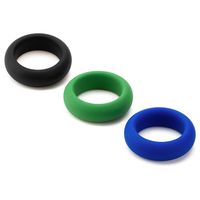 zestaw trzech rozciągliwych silikonowych pierścieni erekcyjnych silicone