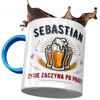 Kubek Błękitny Dla Sebastiana Męża Kolegi Prezent Z Nadrukiem Ze Zdjęciem
