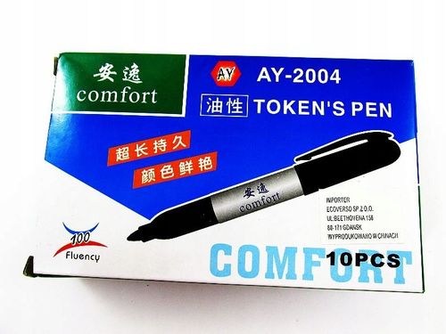 2 szt.Marker permanentny CZARNY wodoodporny na Arena.pl