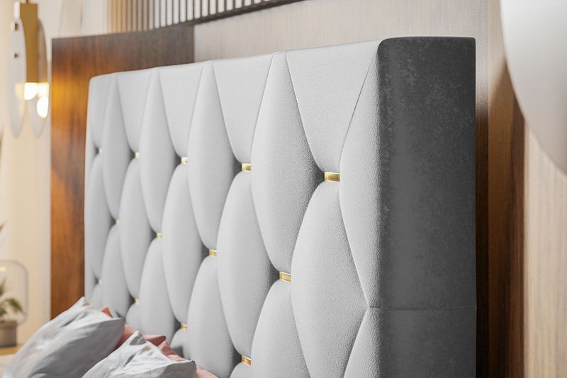 Łóżko tapicerowane LUX 17 140x200 stelaż pojemnik zdjęcie 14