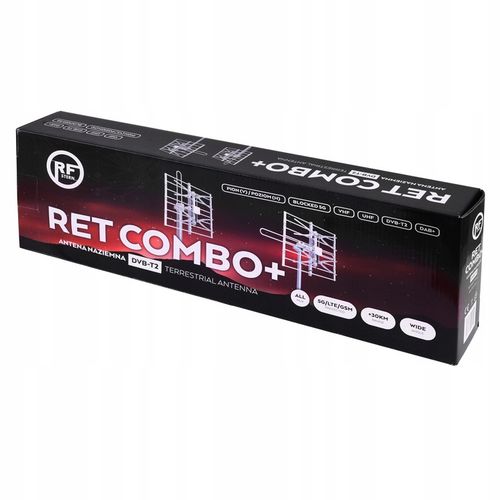 Antena TV DVB-T2 UHF VHF MUX8 ze wzmacniaczem siatkowa RET COMBO RF na Arena.pl