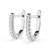 kolczyki z białego srebra 925 z diamentem (brylantem) 0,32 ct lab