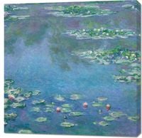 Obraz 90x90cm Water Lilies, Monet Vintage do Salonu