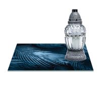 SZKLANA PODSTAWKA POD ZNICZE 40x30cm Liście 382b