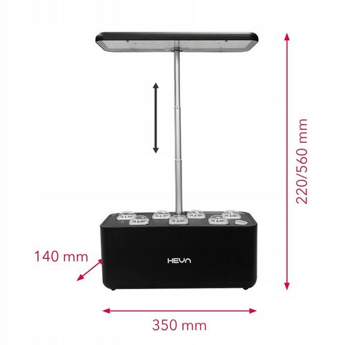 Doniczka hydroponiczna HEVA samopodlewająca idealna na zioła LED wzrost na Arena.pl