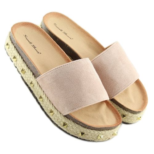 Klapki espadryle beżowe LS51 carnation r.40 na Arena.pl