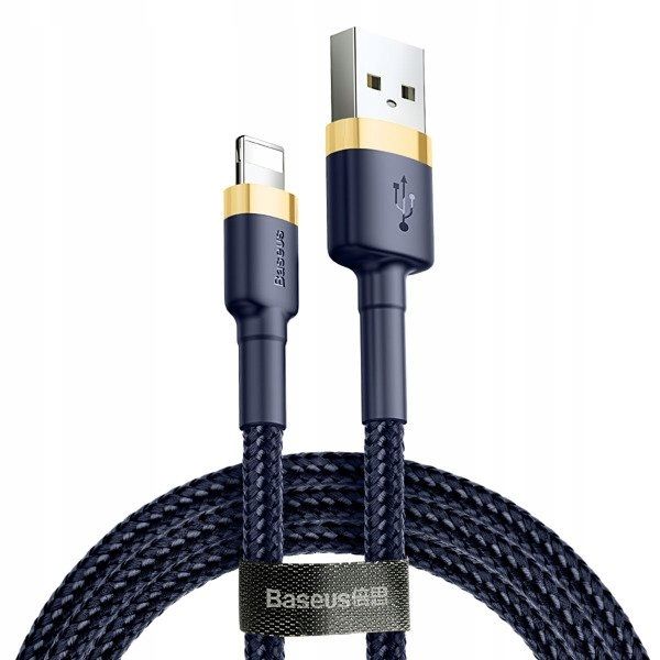 BASEUS MOCNY KABEL USB DO LIGHTNING IPHONE IPAD PRZEWÓD OPLOT 2.4A 100cm zdjęcie 14