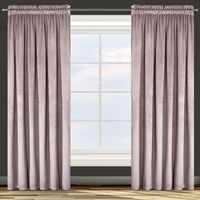 Zasłona gotowa na taśmie ROSA 135x300 Eurofirany pudrowa