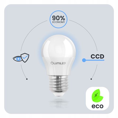 Żarówka LED E27 8W = 80W 880lm 4000K NEUTRALNA PREMIUM NIE MRUGA na Arena.pl