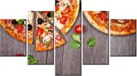 75CM 120 OBRAZ 5 ELEM PIZZA ŚCIENNY DRUK