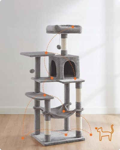 DRAPAK DLA KOTA DUŻY XL 6 POZIOMÓW WYSOKI LEGOWISKO SŁUPEK DOMEK 143cm na Arena.pl