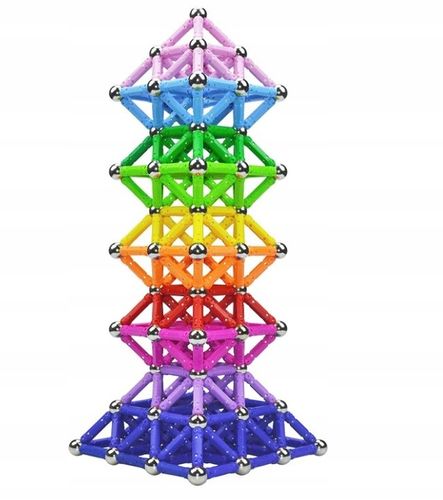 KLOCKI MAGNETYCZNE UKŁADANKA KONSTRUKCYJNE 250 SZT na Arena.pl