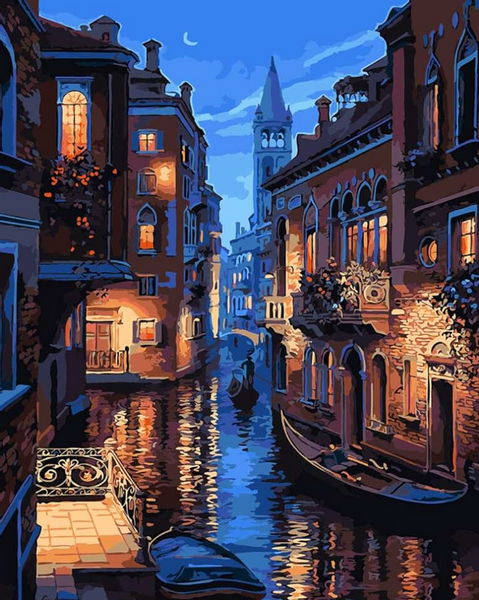 Zestaw do malowania po numerach - Wenecja nocą zdjęcie 2