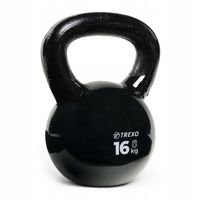 Kettlebell TREXO VKB16 16 kg Oznaczenie wagi Żeliwny Okrągły szeroki uchwyt