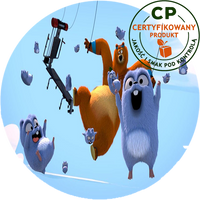 Opłatek na tort Grizzy i Lemingi