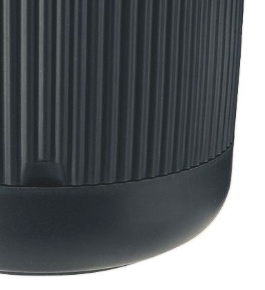 Doniczka plastikowa z podstawką osłonka 16 cm mat antracyt prążkowany wzór na Arena.pl