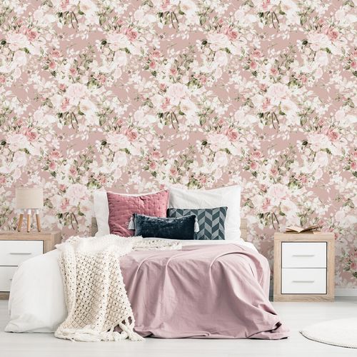 Tapeta Do Salonu Sypialni Kwiaty Natura Rośliny Styl Retro na Arena.pl