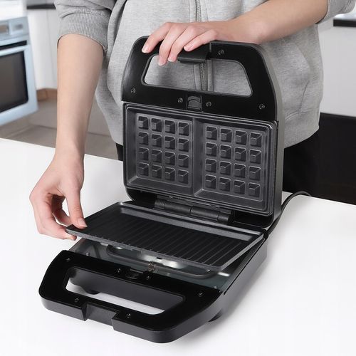 OPIEKACZ UNIWERSALNY 4w1 ORZESZKI TOSTY SANDWICH GOFRY GRILL MOCNY na Arena.pl