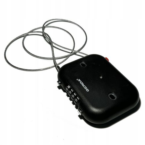 Zapięcie rowerowe zwijane GERDA MINI COMBO FLEX 900 Czarny Uniwersalny na Arena.pl