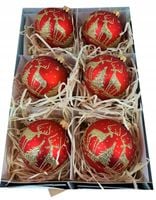 Szklane bombki choinkowe 6 szt. 8 cm