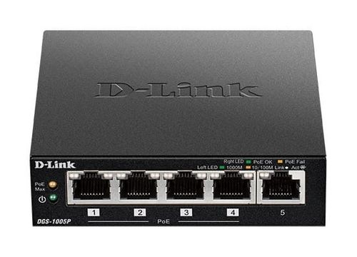 D-Link Switch DGS-1005P 5xGbE (4xPoE+ 60W) na Arena.pl