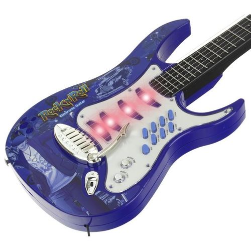Gitara Elektryczna Wzmacniacz Mikrofon Niebieska na Arena.pl
