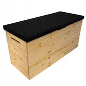 Duża Drewniana Skrzynia Ogrodowa Tapicerowana 100x40x50 cm 200L Kufer