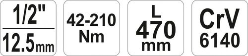 klucz dynamometryczny 1/2" 42-210nm na Arena.pl