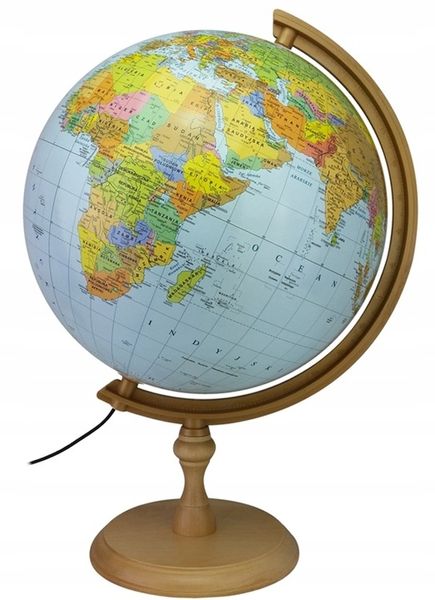 GLOBUS 320 podwójna mapa POL+FIZ drewno NA PREZENT APLIKACJA jakość polski zdjęcie 5