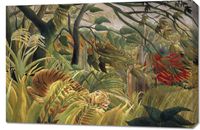 Obraz 90x60cm Tiger in a Storm, Rousseau Vintage do Salonu