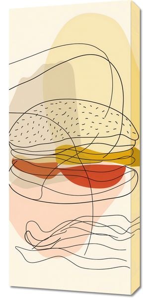 Obraz 40x90cm Cieniutki Burger zdjęcie 1
