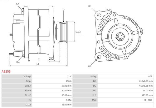 Alternator AS-PL A6253 na Arena.pl