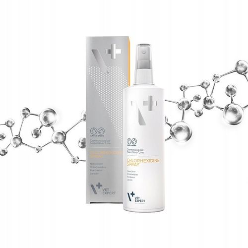 Preparat na podrażnioną skórę dla psów i kotów VetExpert Chlorexidine 100ml na Arena.pl