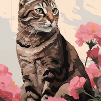 Plakat 30x30cm Portret Kociej Duszy
