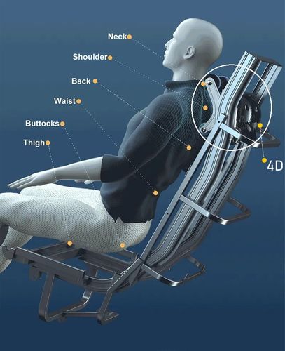 Fotel masujący do masażu 4D S+L Nowoczesny ZERO GRAVITY Body Scan Premium na Arena.pl