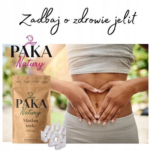 MAŚLAN SODU 60 kaps na jelita ibs KWAS MASŁOWY 1100mg w porcji Paka Natury na Arena.pl