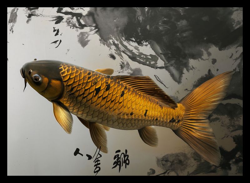 Plakat 35x25cm Spokojna Ryba Koi zdjęcie 2