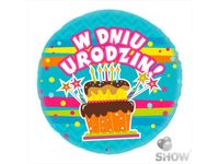 Balon foliowy "W Dniu Urodzin", 45 cm (18 cali) [794] [balon na hel]