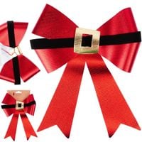 Kokarda Świąteczna Duża Kokardka Dekoracyjna Ozdobna Drzwi Choinkę Prezenty