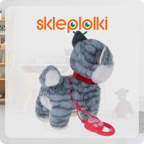 INTERAKTYWNY KOT KOTEK NA SMYCZY ZABAWKA MIAUCZY CHODZI GRA NA PREZENT na Arena.pl