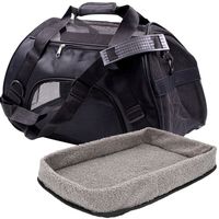 TORBA TRANSPORTER DLA KOTA PSA Z MATĄ PLUSZOWĄ L