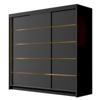 Szafa przesuwna EVO VII 200-pojemna garderoba-CZARNY