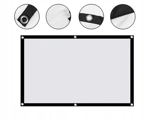 EKRAN PROJEKCYJNY do projektora Rzutnika Przenośny Zwijany 16:9 120 Cali na Arena.pl