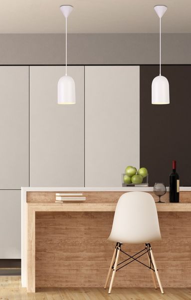 Oss lampa wisząca 1x40W E27 biały zdjęcie 4