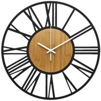 Zegar Ścienny 3D Metalowy Wiszący Vintage Rzymski Na Ścianę Loft 60cm Cichy