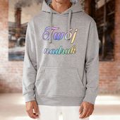 Bluza z kapturem jasny szary melanż z Twoim nadrukiem - Kangaroo M