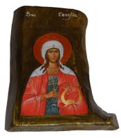 Ikona Święta Cecylia patronka muzyki