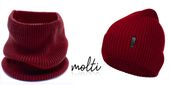 Komplet czapka komin damski zimowy ciepły polski producent MERINO 55-60