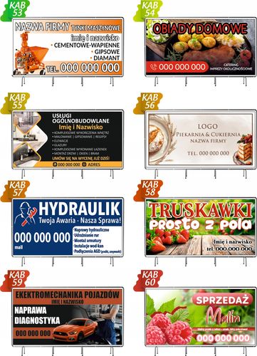 Reklamowy baner budowlany 130x80 - z oczkami i Twoim napisem na Arena.pl