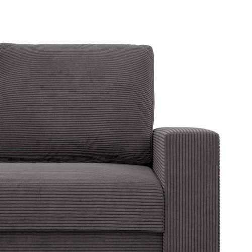 Sofa dwuosobowa, BLOM, sztruks, 148x87x90 cm, ciemny szary | TYLETEGOTU na Arena.pl